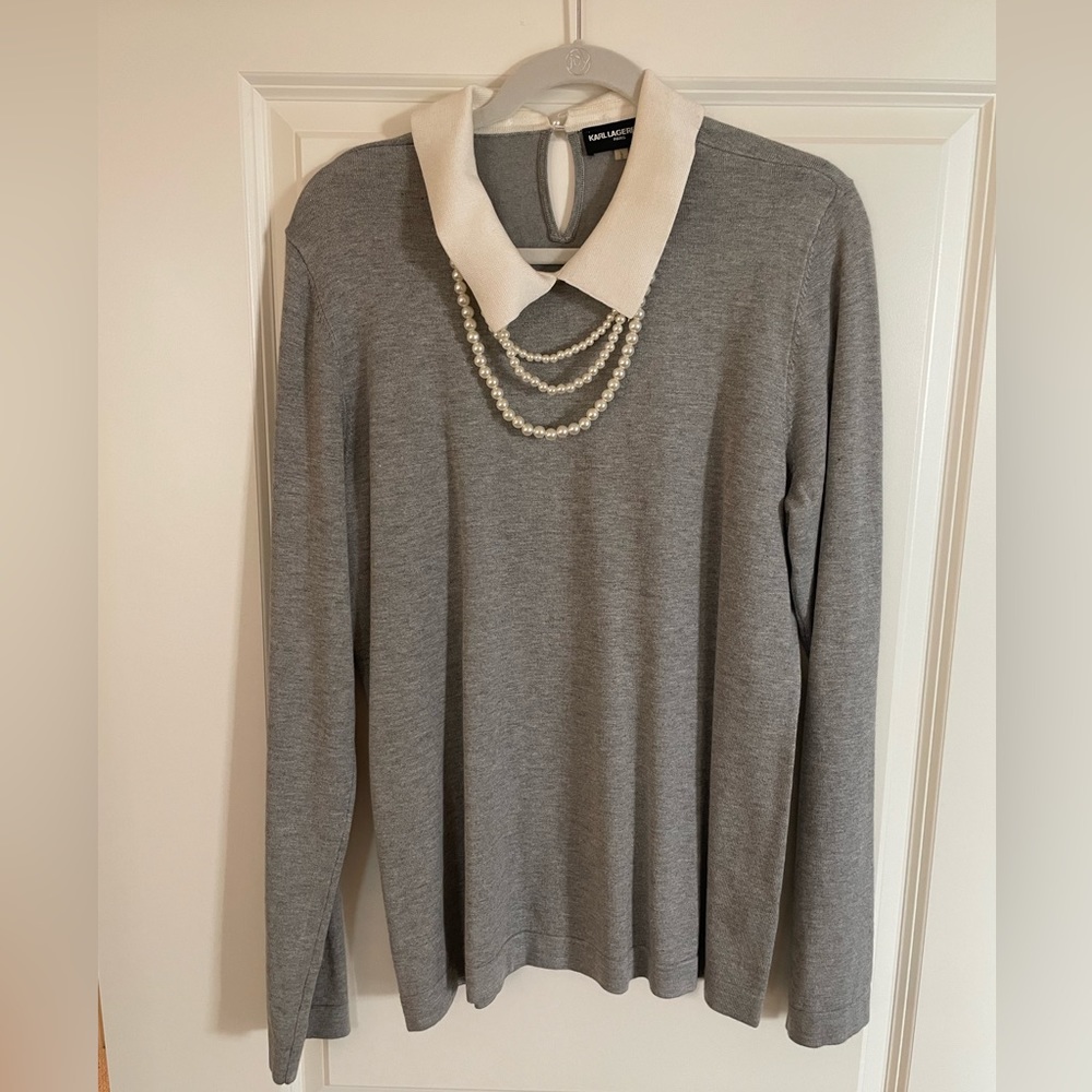 Karl Lagerfeld Sweater with pearl detail